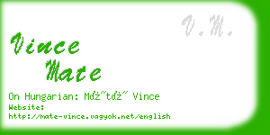 vince mate business card